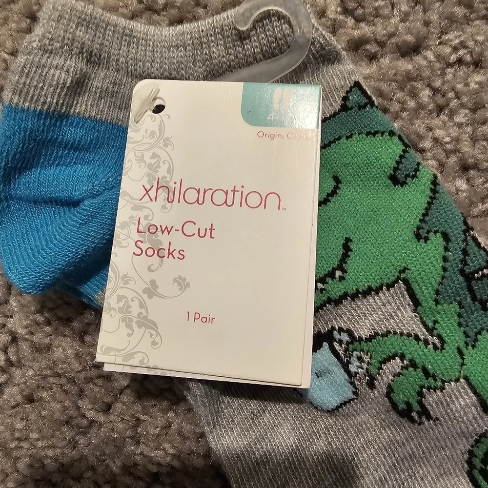 Xhilirarion low cut dinosaur socks